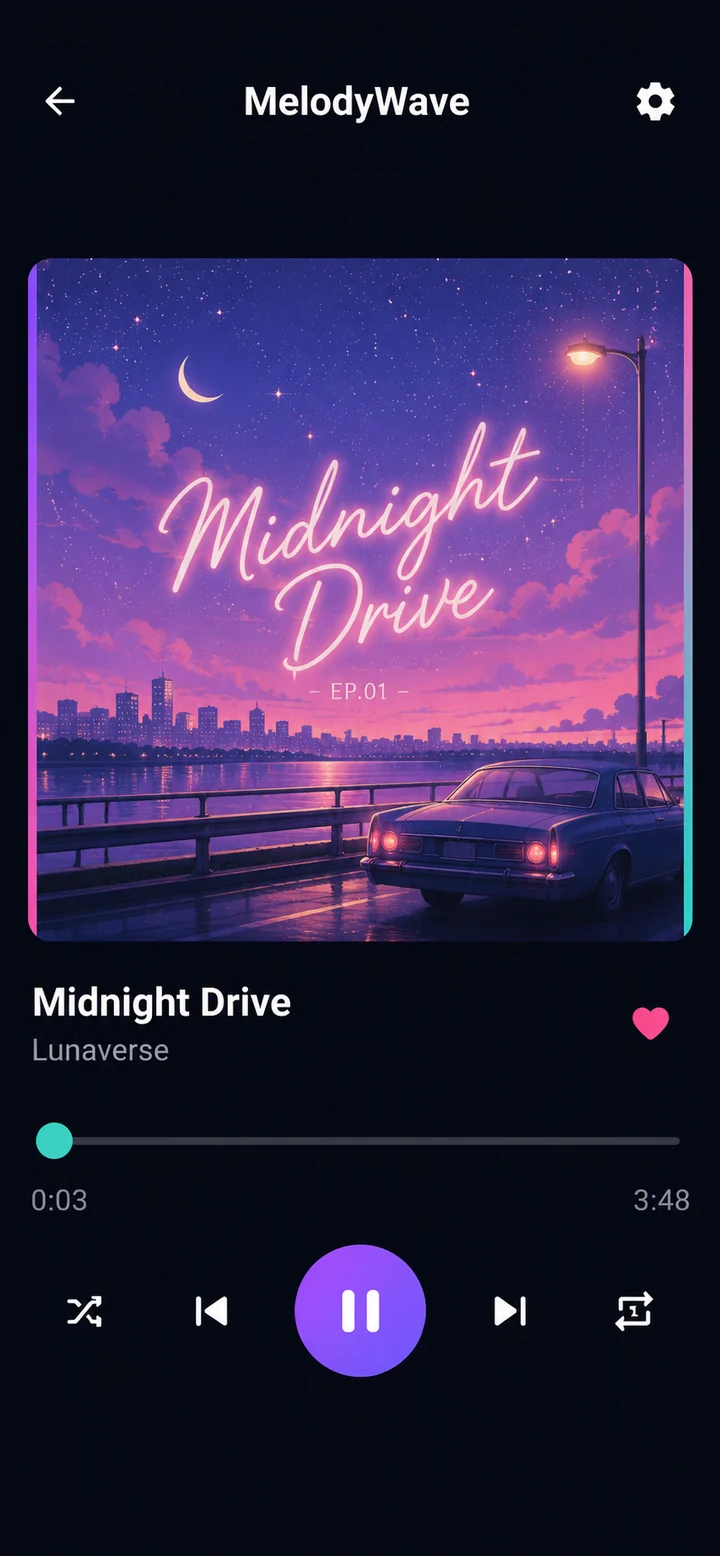 MelodyWave player screen